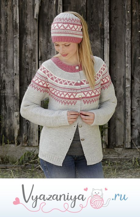 Жакет и шапка: Hint of Heather