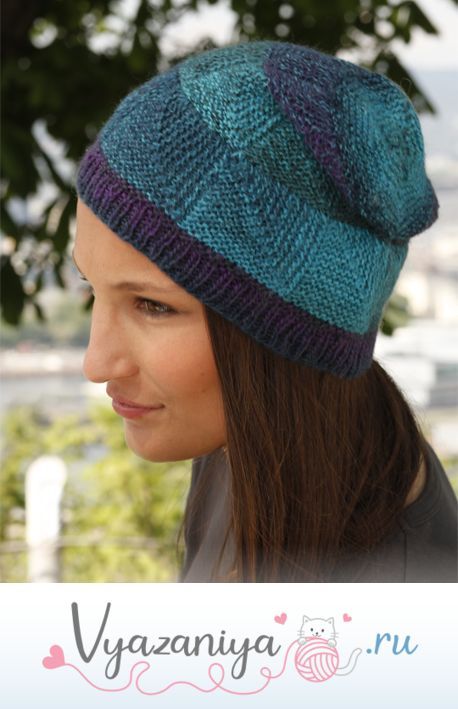 Шапка узором домино