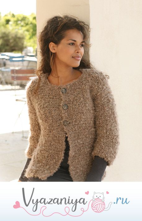 Жакет из буклированной пряжи