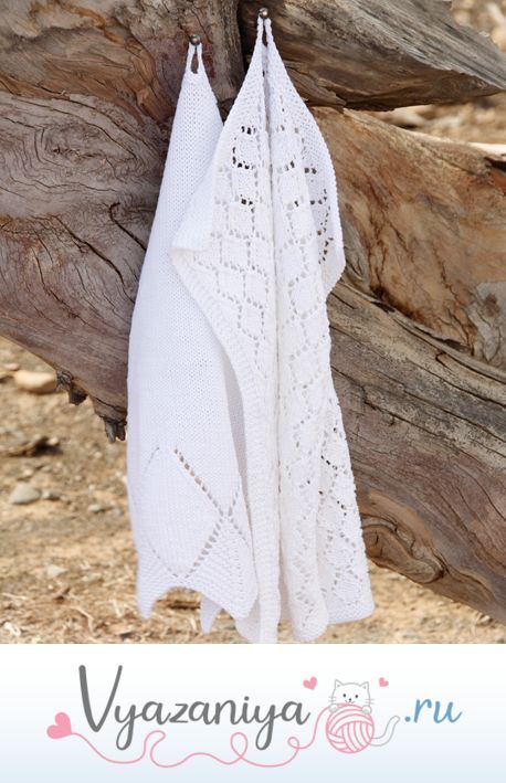 Вязаные спицами полотенца «Чаепитие»