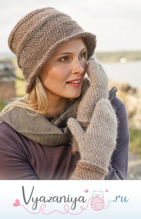 Шапка и варежки в технике боснийского вязания: Дублин