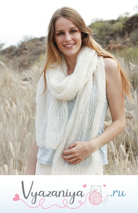 Шарф спицами: Нежное объятие