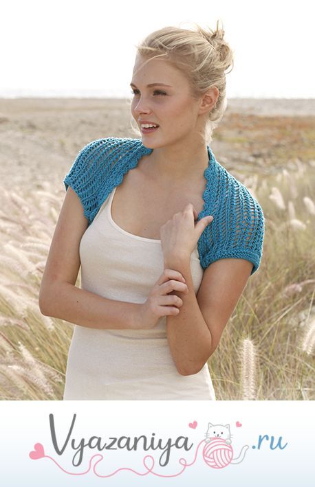 Болеро спицами: Sea Shrug