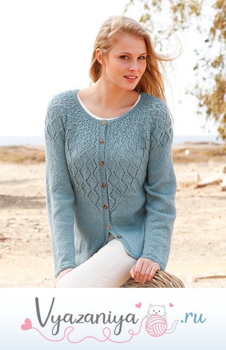 Жакет с ажурным узором: Пенни