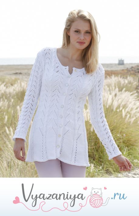 Жакет с косами и ажурным узором Розалинда