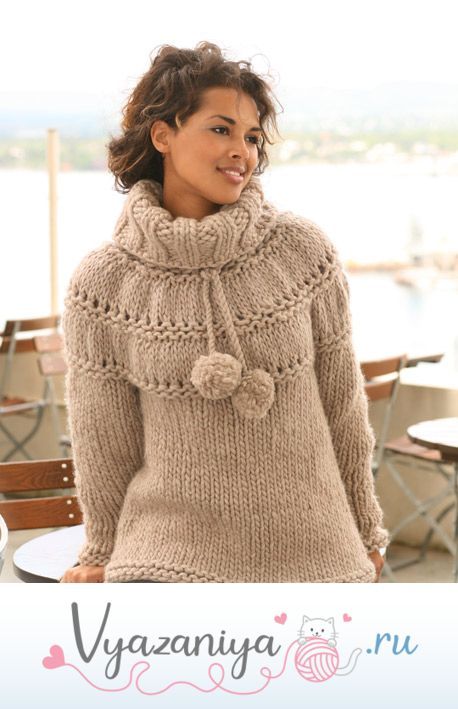 Женственная кофта из толстой пряжи